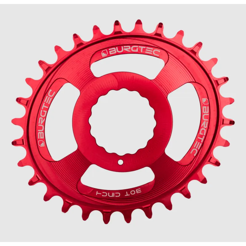 Pinion față pentru bicicleta BURGTEC Oval Cinch Thick Thin Chainring ­Race Red ­32T Livrare rapidă